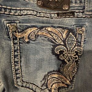 Miss Me Women's Denim Jeans with Silver Embellishments